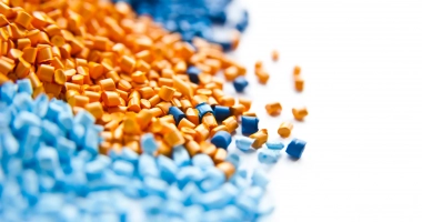 Blue and orange pellets.