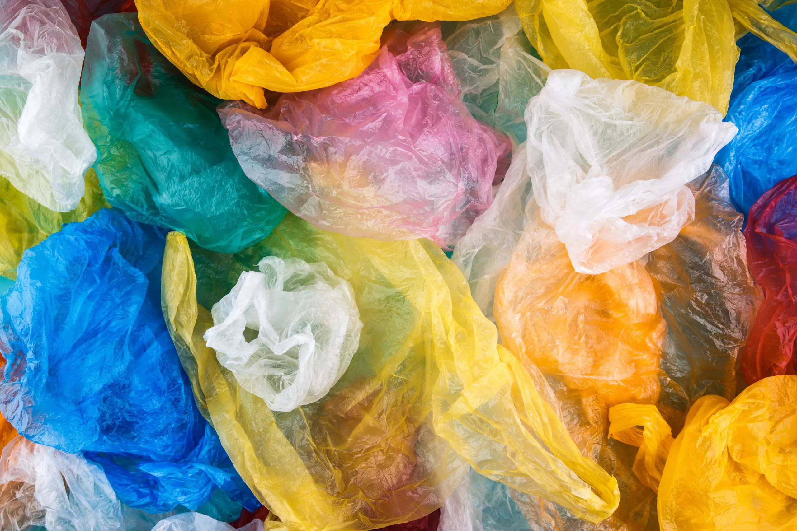 multicolored plastic bags