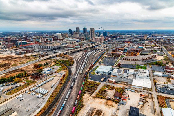 aerial view of St. Louis