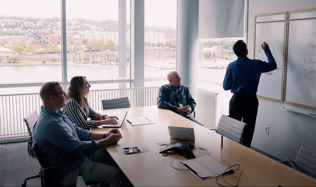 Jake in a meeting.