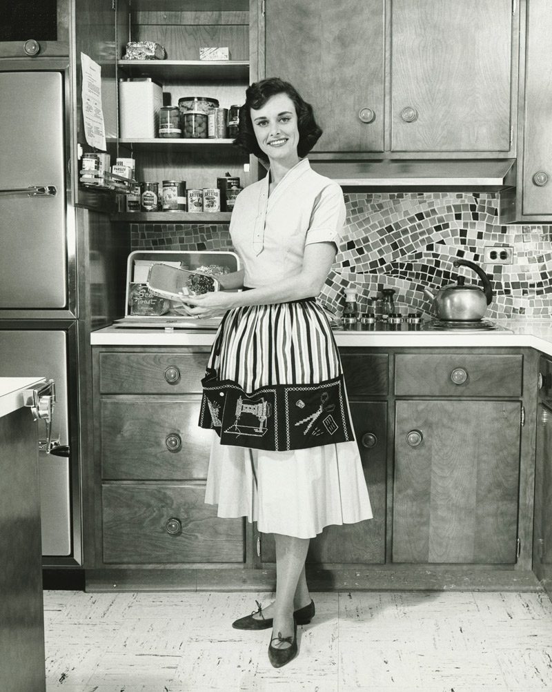 1950s woman in kitchen