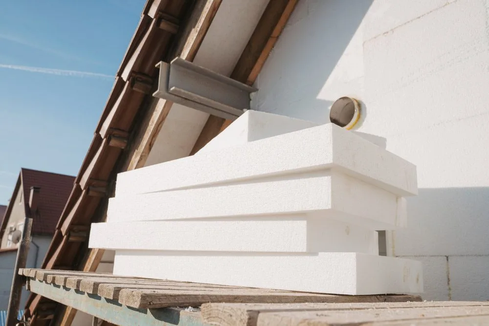 stack of polystyrene foam