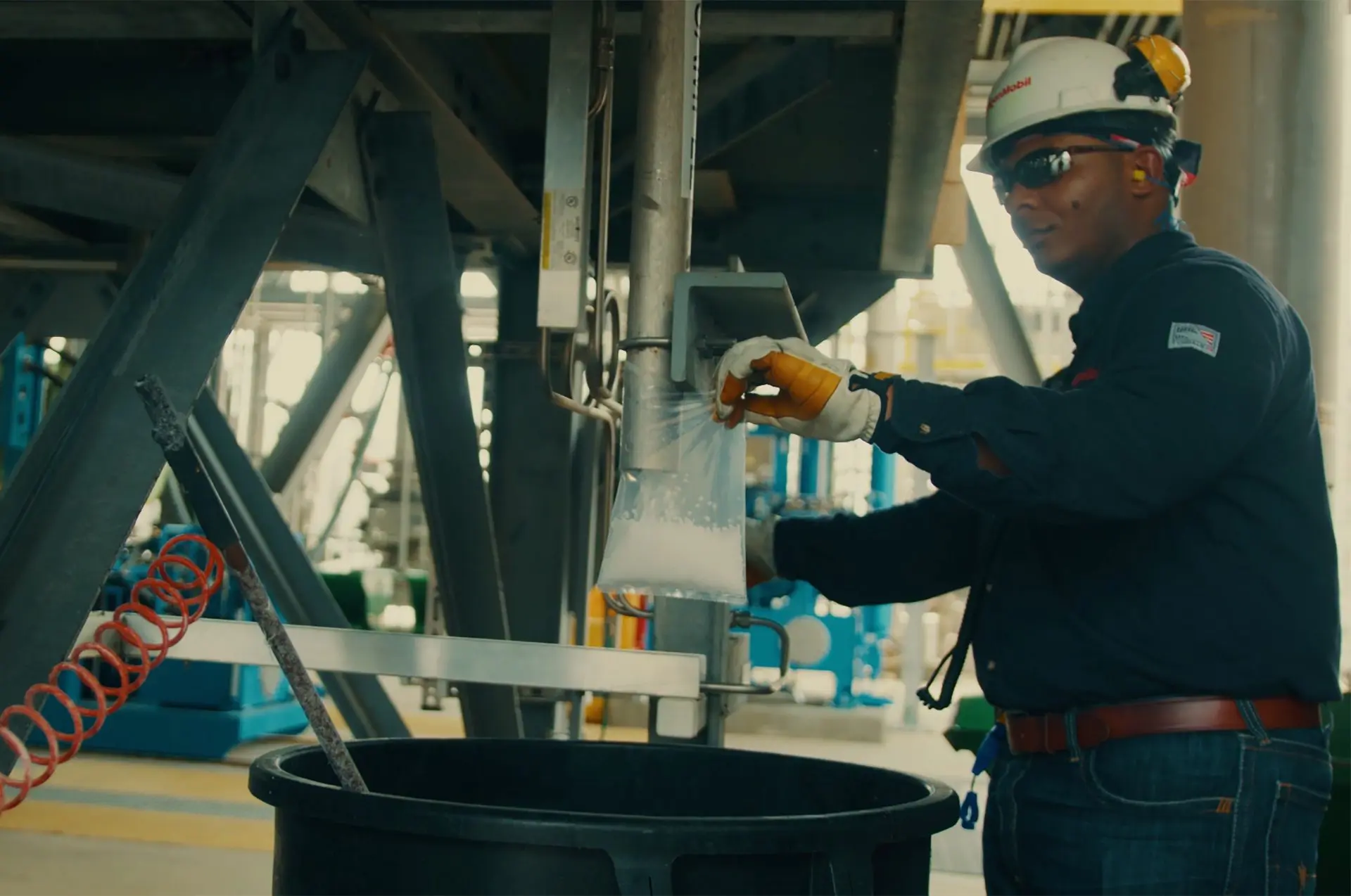 Man working in factory.