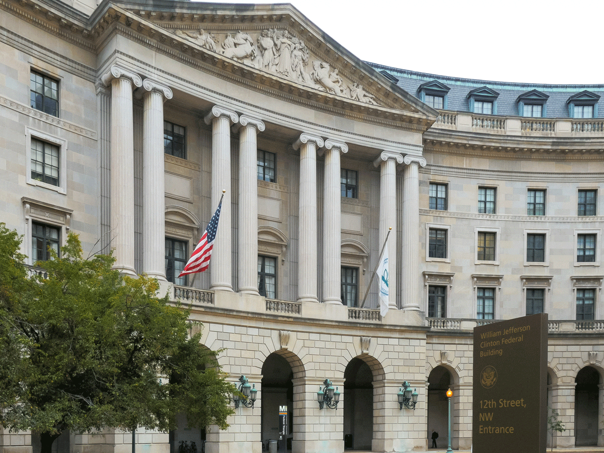 he exterior of the us environmental protection agency building in Washington